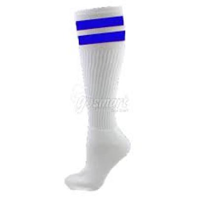 Scholastic White Royal Stripes Socks Large